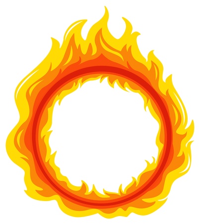 Illustration of a fireball on a white backgroundのイラスト素材