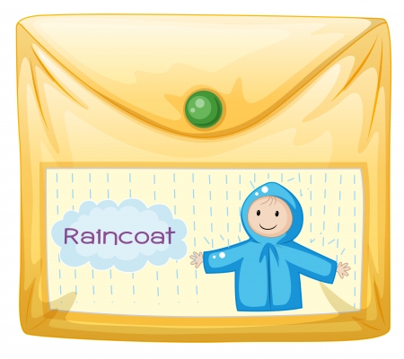 Illustration of a plastic envelope on a white backgroundのイラスト素材