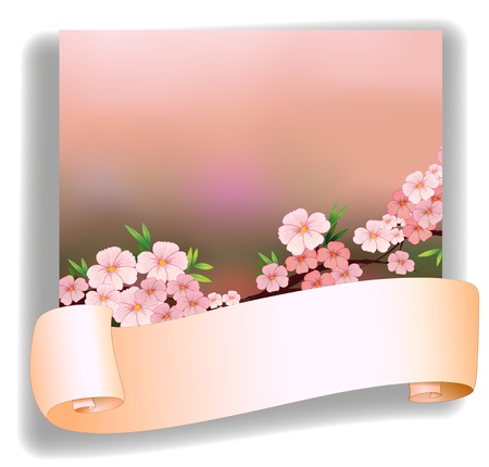 Illustration of an empty space in front of a stationery on a white backgroundのイラスト素材