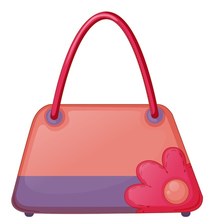 Illustration of a pink fashion bag on a white backgroundのイラスト素材