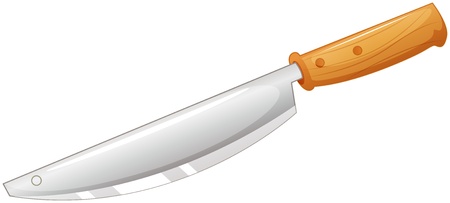 Illustration of a sharp knife on a white backgroundのイラスト素材