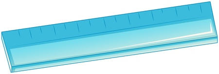 Illustration of a blue ruler on a white backgroundのイラスト素材