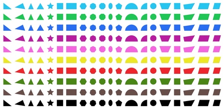 Illustration of the different shapes on a white backgroundのイラスト素材