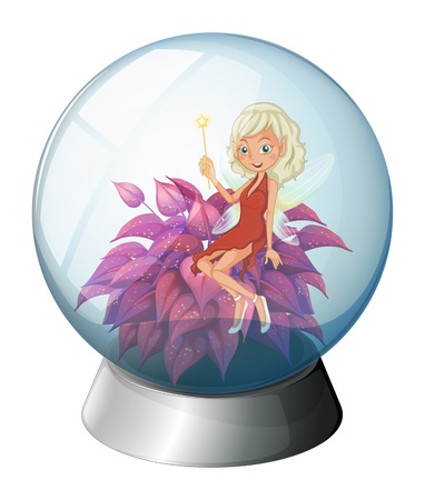 Illustration of a dome with a fairy on a white background のイラスト素材