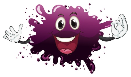 Illustration of an ink blot on a white backgroundのイラスト素材