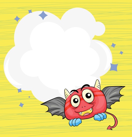 Illustration of a stationery with a batのイラスト素材