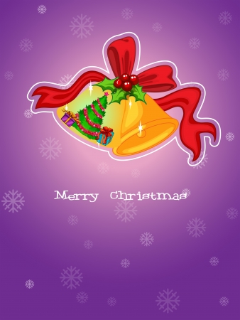 Illustration of a christmas template with a purple backgroundのイラスト素材