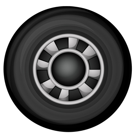 Illustration of a wheel on a white backgroundのイラスト素材