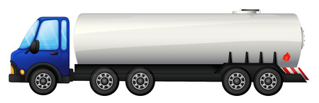 Illustration of a tanker on a white backgroundのイラスト素材