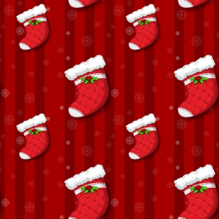 Illustration of a seamless design with christmas stockingsのイラスト素材