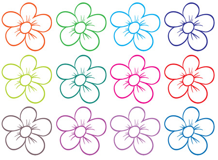 Illustration of a floral seamless design on a white backgroundのイラスト素材
