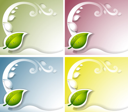Illustration of the four leaf backgroundのイラスト素材