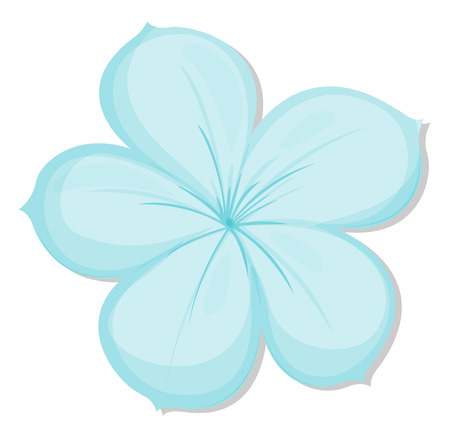 Illustration of a five-petal flower on a white backgroundのイラスト素材