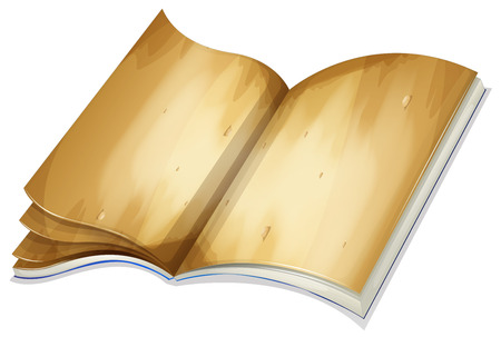 Illustration of an old book on a white backgroundのイラスト素材