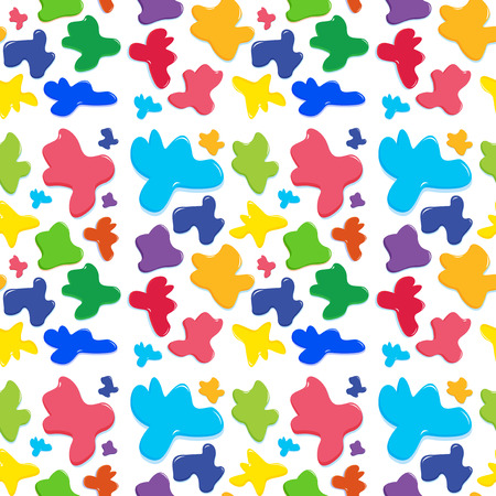 Illustration of the colorful seamless design on a white backgroundのイラスト素材