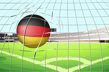 Illustration of a soccer ball with the flag of Germanyのイラスト素材