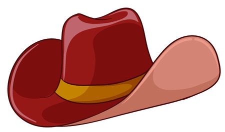 Illustration of a cowboy's hat on a white backgroundのイラスト素材