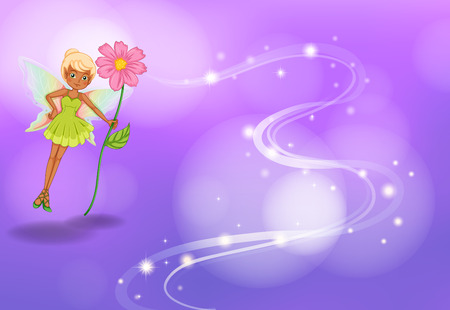 Illustration of a fairy with flowerのイラスト素材