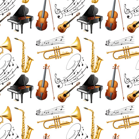 Illustration of seamless instrumentsのイラスト素材