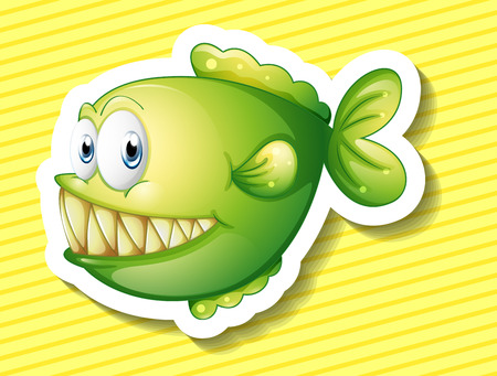 illustration of a close up fishのイラスト素材