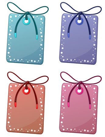 illustration of different color tagsのイラスト素材