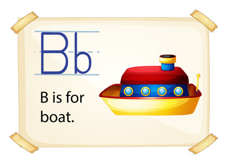 Illustration of b for boatのイラスト素材