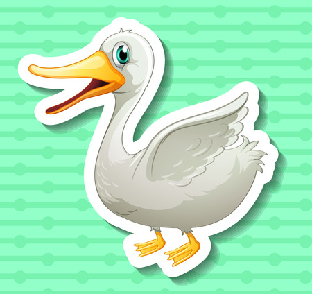 illustration of a close up duckのイラスト素材