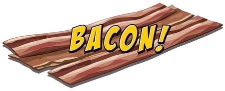 Bacon flavour icon with textのイラスト素材