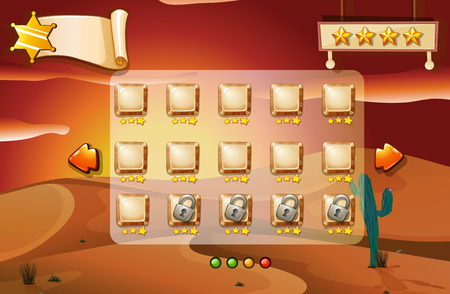 A computer game unlocking the next stagesのイラスト素材