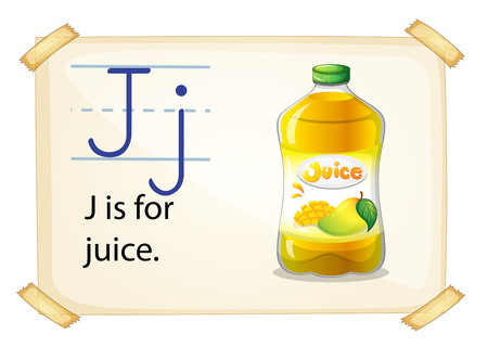 A letter J for juice on a white backgroundのイラスト素材