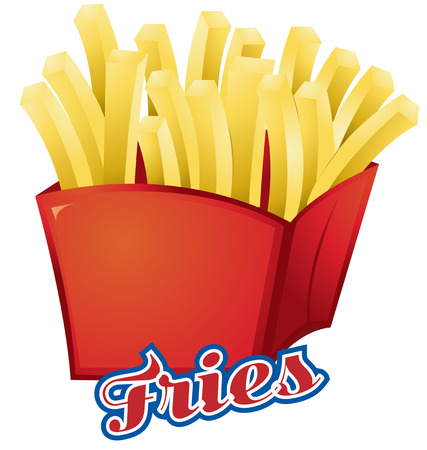 One packet of french friesのイラスト素材