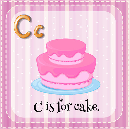 Flashcard of an alphabet Cのイラスト素材