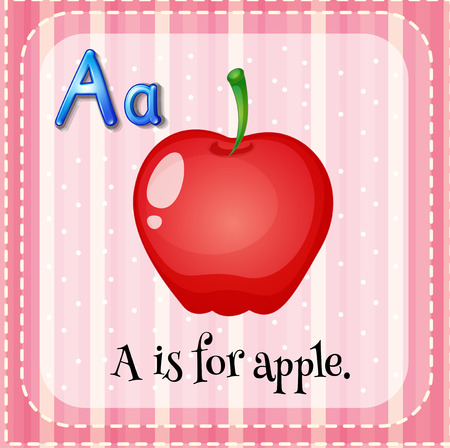 Flashcard of an alphabet Aのイラスト素材