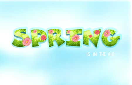 Illustration of a special sign of spring seasonのイラスト素材