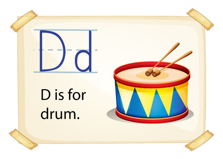 Poster of an alphabet Dのイラスト素材
