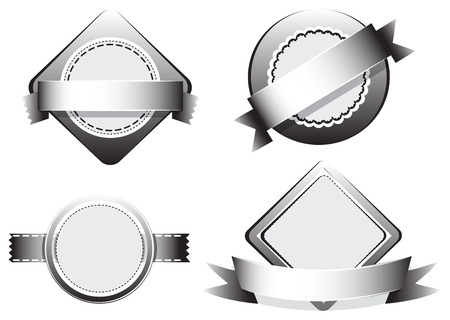 Illustration of four designs of lablesのイラスト素材