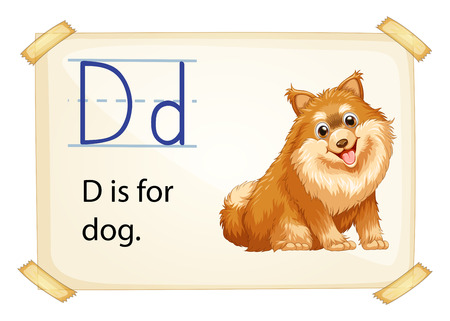 Illustration of alphabet D is for dogのイラスト素材