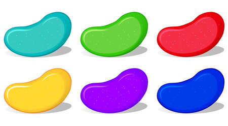 Illustration of many colorful jellybeansのイラスト素材