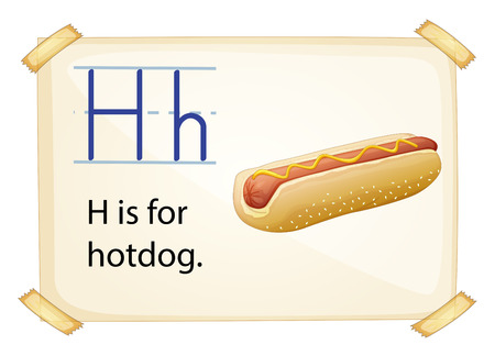 Poster of an alphabet Hのイラスト素材