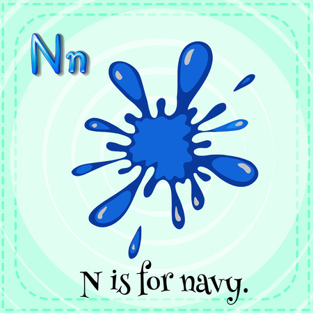 A letter N which stands for navyのイラスト素材