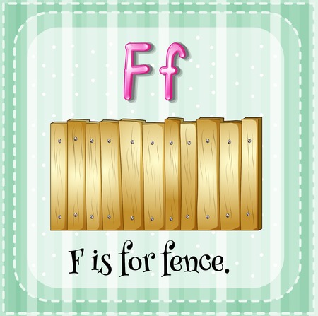 A letter F which stands for fenceのイラスト素材
