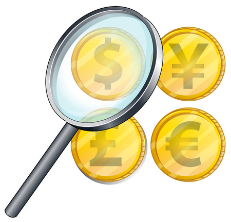 Illustration of different currenciesのイラスト素材