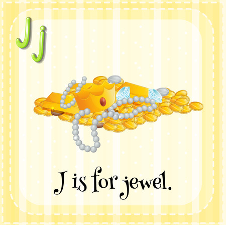 A letter J which stands for jewelのイラスト素材