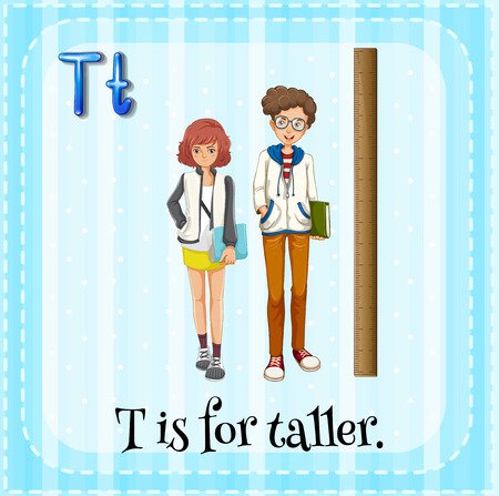 Illustration of a letter T is for tallerのイラスト素材