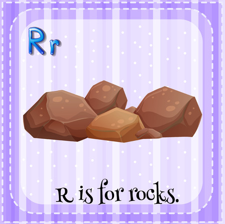 A letter R which stands for rocksのイラスト素材
