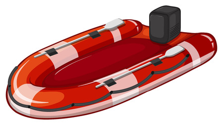 Illustration of a close up lifeboatのイラスト素材