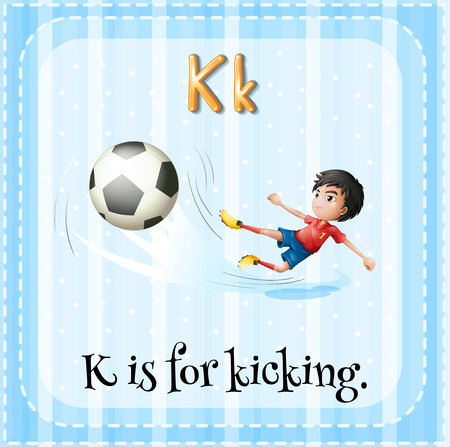 A letter K for kickingのイラスト素材