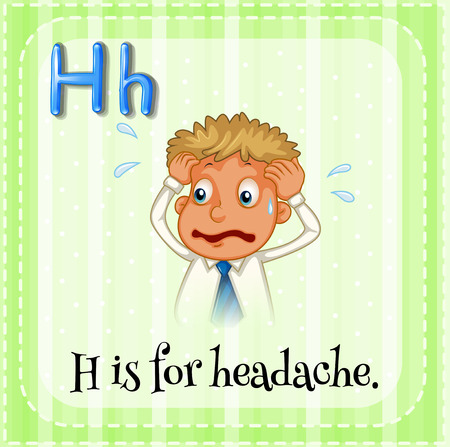 A letter H for headacheのイラスト素材