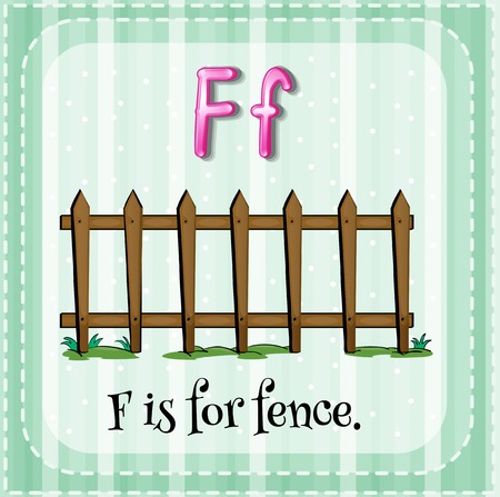 A letter F for fenceのイラスト素材
