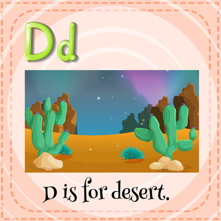A letter D for desertのイラスト素材